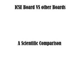 ICSE Board VS other Boards