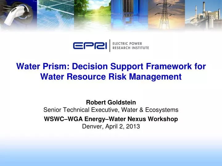 water prism decision support framework for water resource risk management