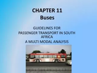 CHAPTER 11 Buses