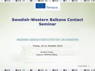Swedish-Western Balkans Contact Seminar