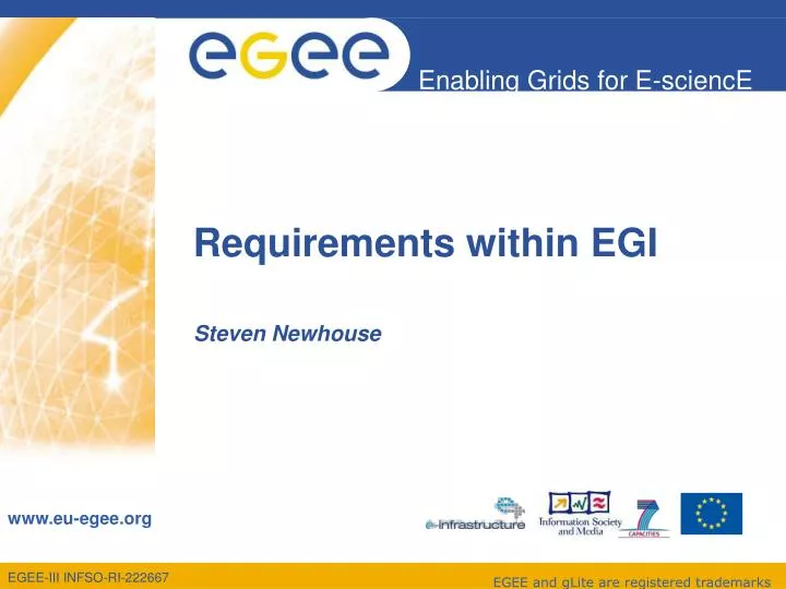 requirements within egi