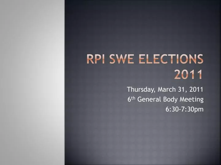 rpi swe elections 2011