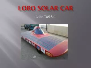 LOBO Solar Car