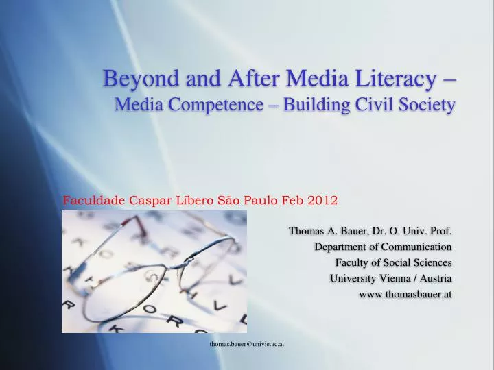 beyond and after media literacy media competence building civil society