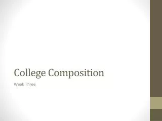 College Composition
