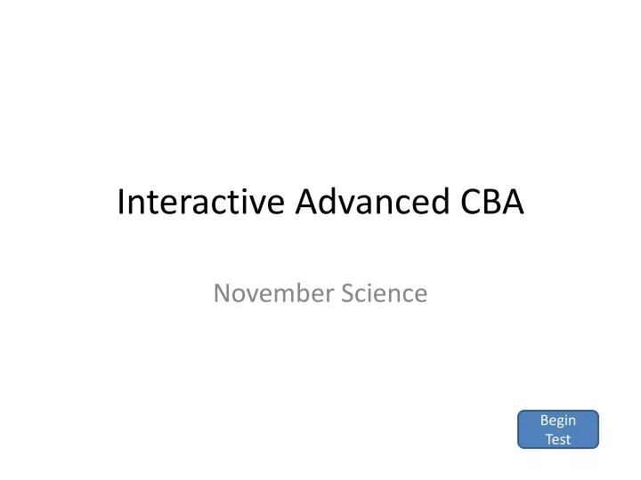 interactive advanced cba