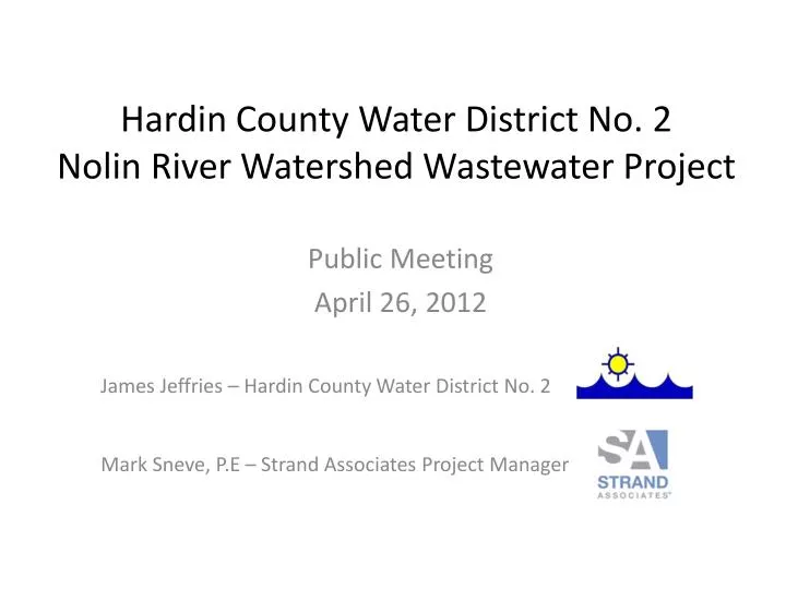 hardin county water district no 2 nolin river watershed wastewater project