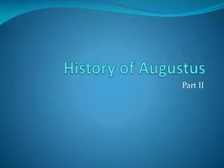 History of Augustus