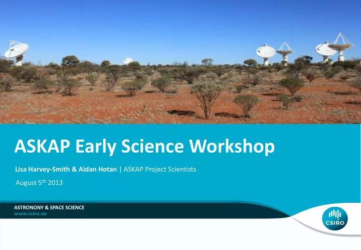 askap early science workshop