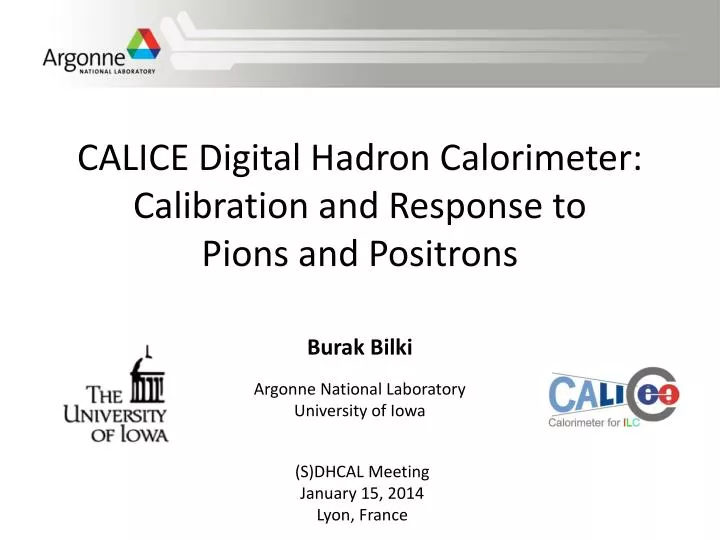 calice digital hadron calorimeter calibration and response to pions and positrons