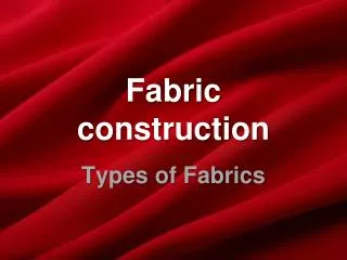 Fabric construction
