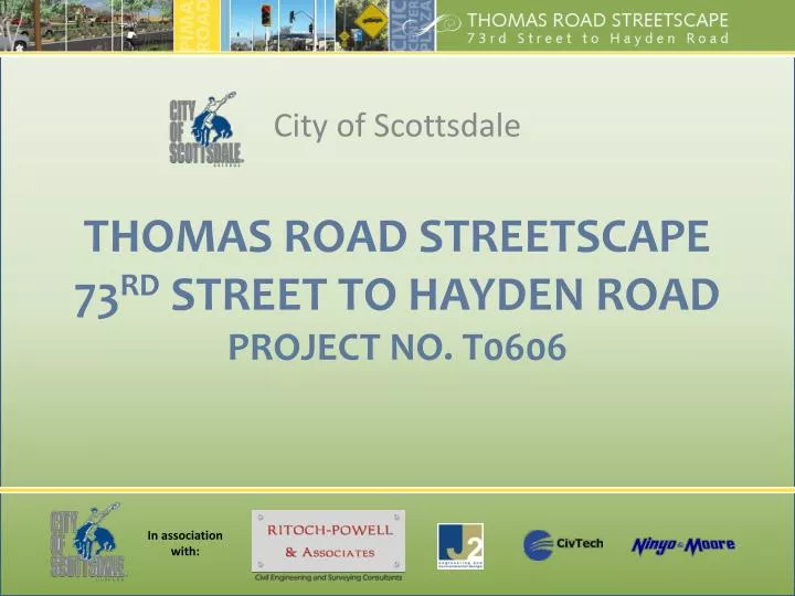 thomas road streetscape 73 rd street to hayden road project no t0606