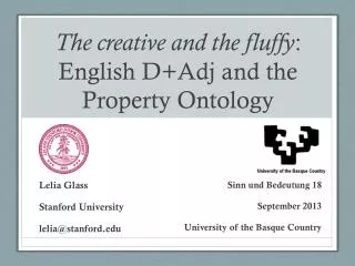 The creative and the fluffy : English D+Adj and the Property Ontology