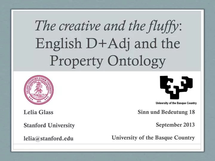 the creative and the fluffy english d adj and the property ontology