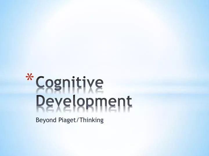 PPT Cognitive Development PowerPoint Presentation free download