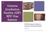 2009 Summer Updates- Summer Student Report - slide 1