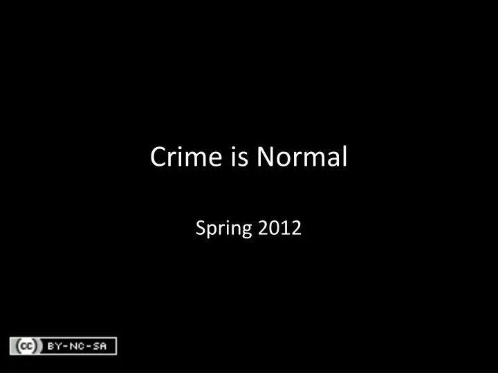 crime is normal