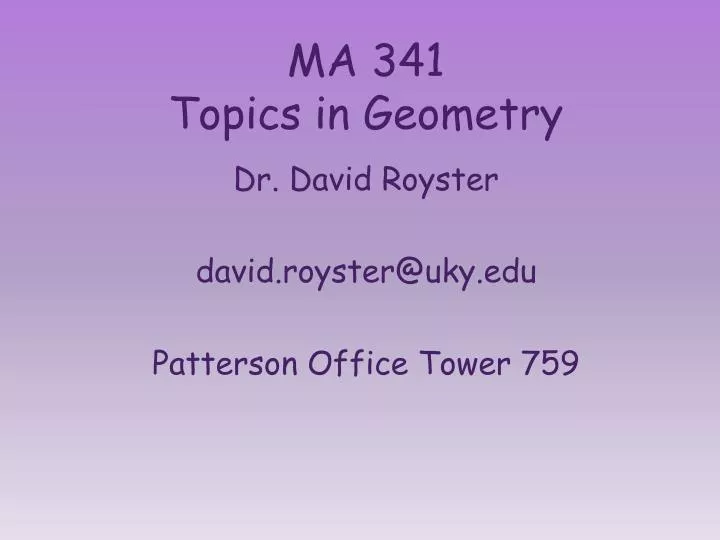 ma 341 topics in geometry