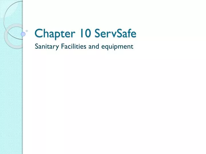 chapter 10 servsafe
