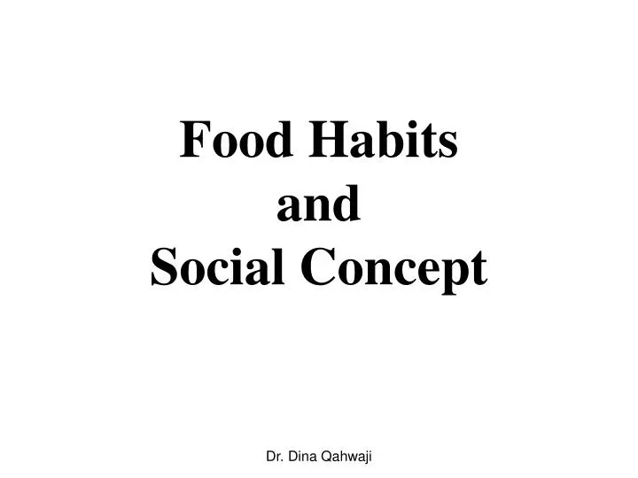 food habits and social concept