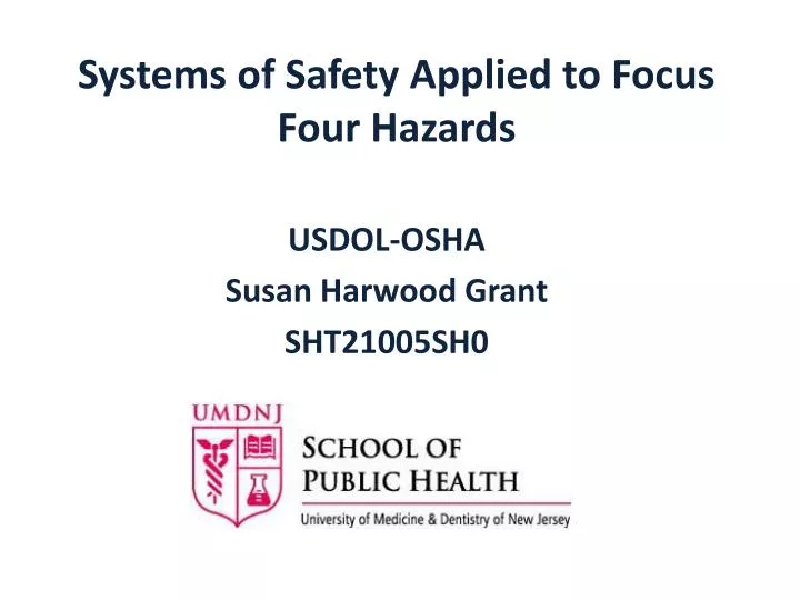 systems of safety applied to focus four hazards