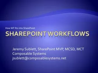 SharePoint Workflows