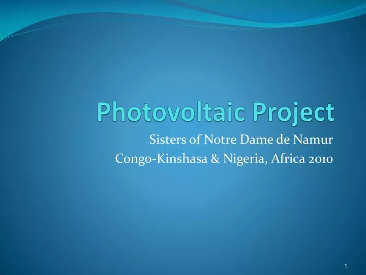 photovoltaic project