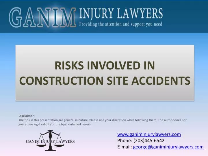 risks involved in construction site accidents
