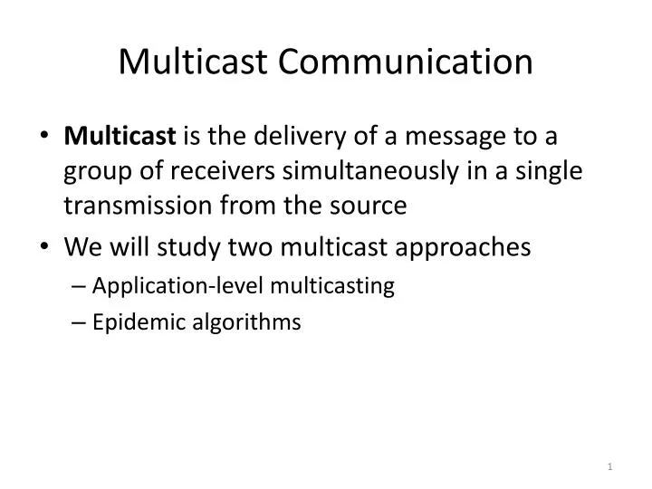 multicast communication