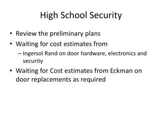 High School Security