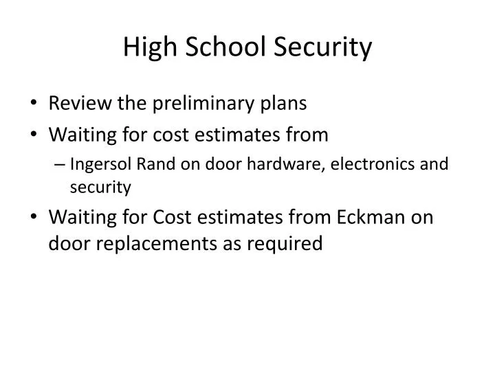 high school security