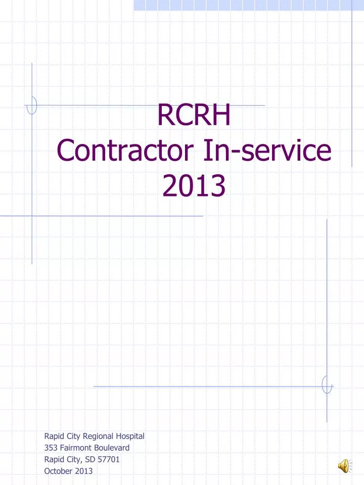 rcrh contractor in service 2013