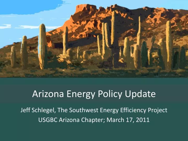 arizona energy policy update