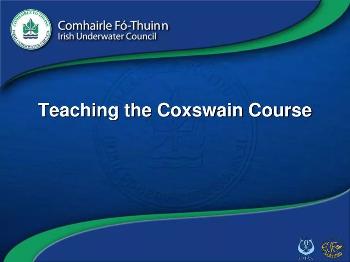 teaching the coxswain course