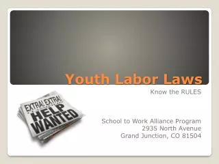 Youth Labor Laws