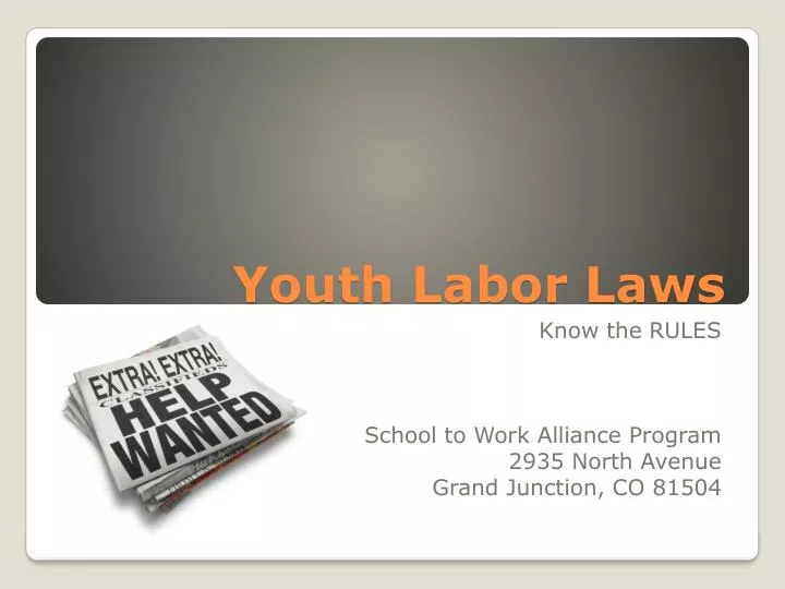 youth labor laws