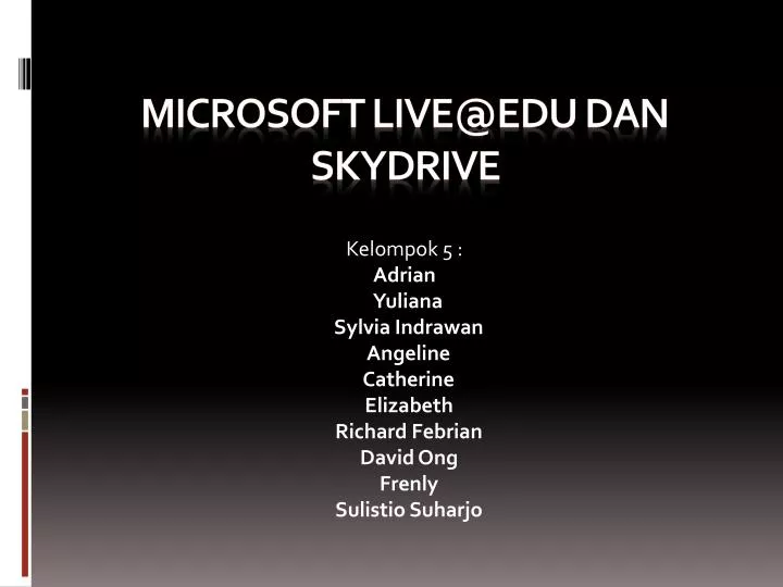 microsoft live@edu dan skydrive