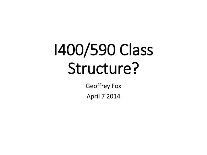 i400 590 class structure