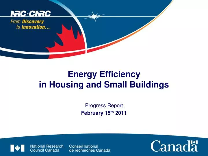 energy efficiency in housing and small buildings