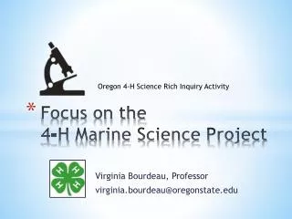 Focus on the 4-H Marine Science Project
