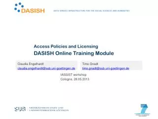 DASISH Online Training Module
