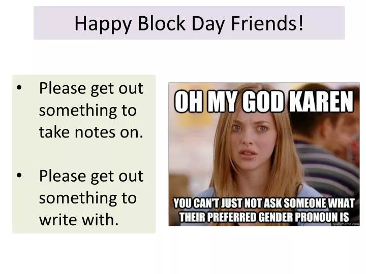 happy block day friends