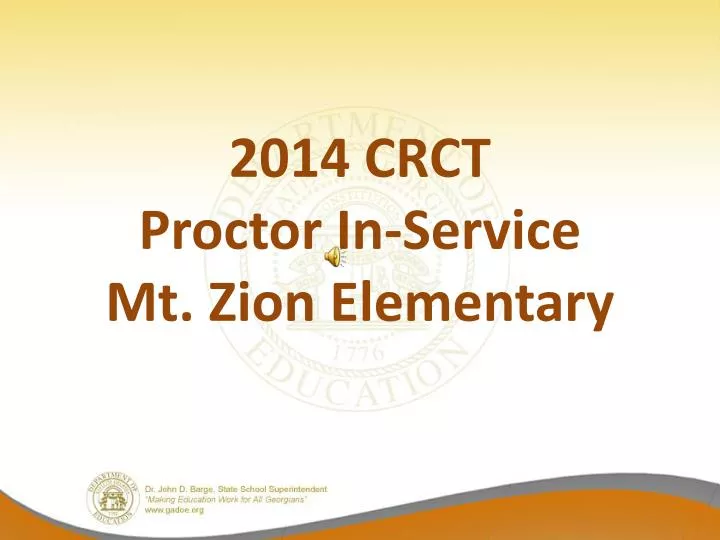 2014 crct proctor in service mt zion elementary