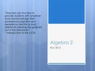 Algebra 2