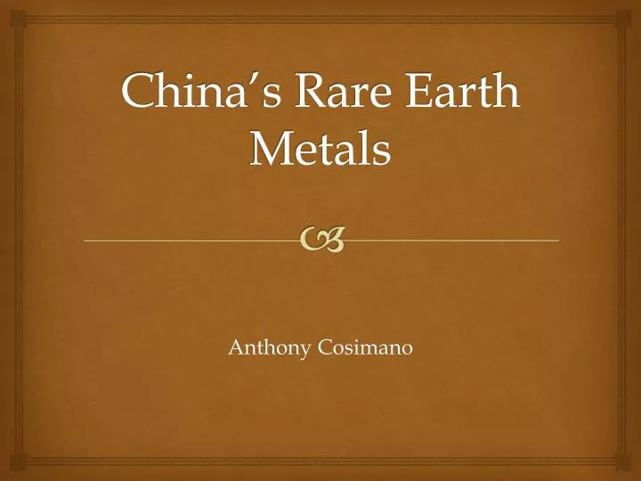 china s rare earth metals