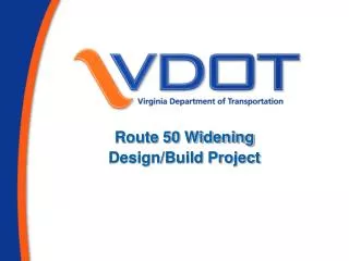 Route 50 Widening Design/Build Project