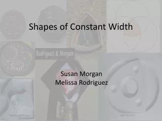 Shapes of Constant Width