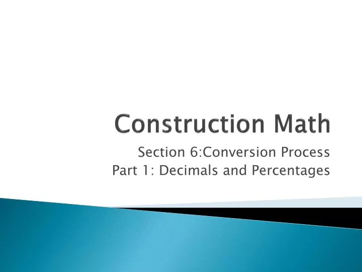 construction math