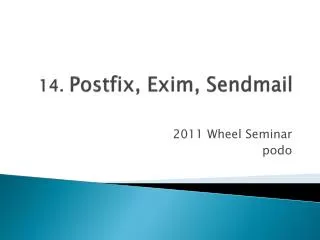 14 postfix exim sendmail