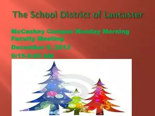 The School District of Lancaster